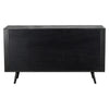 63" Modern Rustic Black and Rattan Buffet Server