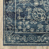 7' x 10' Navy Beige Machine Woven Oriental Indoor Area Rug