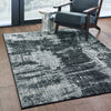 3' x 6' Black Ivory Machine Woven Abstract Indoor Area Rug