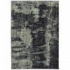 5' x 8' Black Ivory Machine Woven Abstract Indoor Area Rug