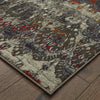 7' x 10' Distressed Grey Blue Machine Woven Indoor Area Rug