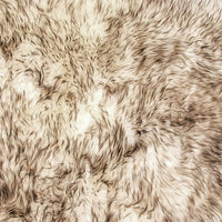 3' x 5' Brown Ombre Natural Sheepskin Area Rug