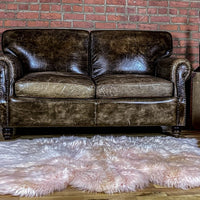 3' x 5' Pink Natural Sheepskin Area Rug