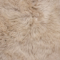 3' x 5' Taupe Natural Sheepskin Area Rug