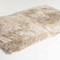 3' x 5' Taupe Natural Rectangular Sheepskin Area Rug