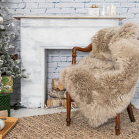 3' x 5' Taupe Natural Rectangular Sheepskin Area Rug