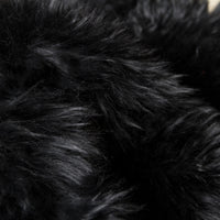 2' x 5' Black Natural Rectangular Sheepskin Area Rug