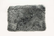 2' x 5' Gray Natural Rectangular Sheepskin Area Rug