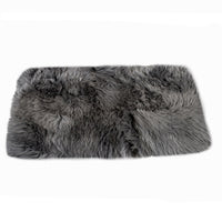 2' x 5' Gray Natural Rectangular Sheepskin Area Rug