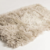 2' x 5' Taupe Natural Rectangular Sheepskin Area Rug