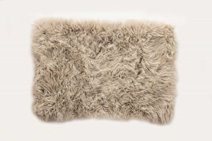 2' x 5' Taupe Natural Rectangular Sheepskin Area Rug