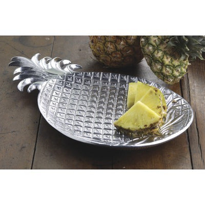 Silver Tropical Pineapple Shaped Serving Platter