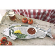 Fun Fish Shaped Silver Embellished Serving Tray