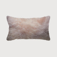 Blush Natural Sheepskin Lumbar Pillow
