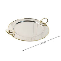 Round Gold Bordered Serving Tray