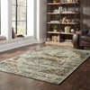 4’x6’ Gray and Ivory Distressed Area Rug