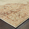 4’x6’ Ivory and Pink Medallion Area Rug