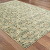 8’x11’ Ivory and Blue Geometric Area Rug