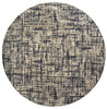 7’x10’ Gray and Navy Abstract Area Rug