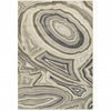 5’x8’ Ivory and Gray Abstract Geometric Area Rug