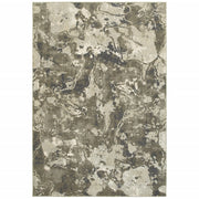 4’x6’ Gray and Ivory Abstract Spatter Area Rug