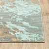 5’x8’ Blue and Gray Abstract Impasto Area Rug