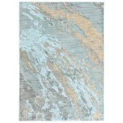 7’x10’ Blue and Gray Abstract Impasto Area Rug