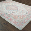 5’x8’ Ivory and Pink Oriental Area Rug