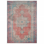 2’x3’ Red and Blue Oriental Scatter Rug