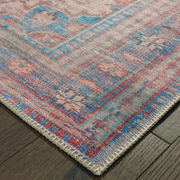 4’x6’ Red and Blue Oriental Area Rug