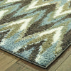 2’x8’ Gray and Taupe Ikat Pattern Runner Rug