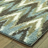 4’x6’ Gray and Taupe Ikat Pattern Area Rug