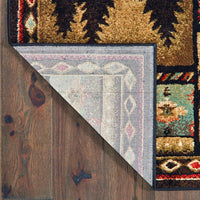4’x6’ Black and Brown Nature Lodge Area Rug
