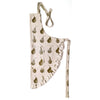 Set of Olive Green Pear Patterned Apron with Oven Gloves