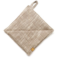 Set of Light Brown Pear Design Apron with Two Trivets