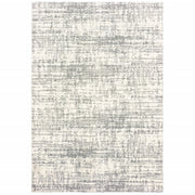 2’x3’ Ivory and Gray Abstract Strokes Scatter Rug