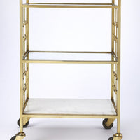 Polished Gold Bar Cart