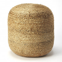 Bohemian Bullet Jute Pouf Ottoman