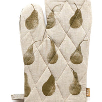 Set of Two Olive Green Tea Towels with Matching Oven Gloves