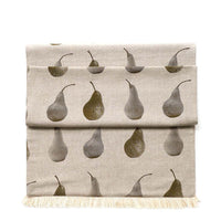 Set of Eight Olive Green Pear Pattern Placemats
