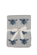 Set of Eight Navy Blue Bumble Bee Napkins