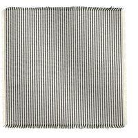 Set of Leaf Green Striped Table Runner and Eight Napkins