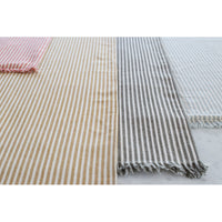 Set of Eight Yellow Ochre Striped Placemats