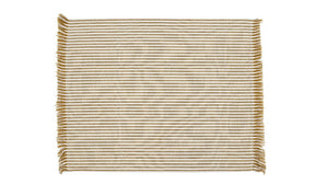 Set of Eight Yellow Ochre Striped Placemats