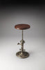 Antique Wood and Metal Bar Stool