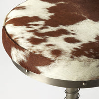 Hair on Hide Iron Bar Stool