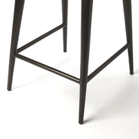 Dark Brown Leather Bar Stool