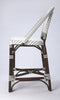 White and Chocolate Rattan Counter Stool