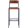Classic Leather and Metal Bar Stool