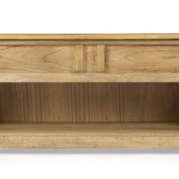 Natural Wood Classic Bench with Storage